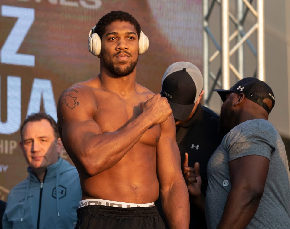  Joshua weighed in at 16st 13lb for the rematch losing 10lb from the last bout at Madison Square Garden