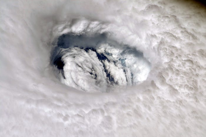  Hurricane Dorian snapped from the ISS in September 2019. The storm struck the Bahamas and killed around 60 people