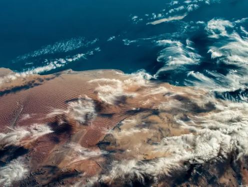  The west coast of southern Africa, captured from the ISS, April 2019