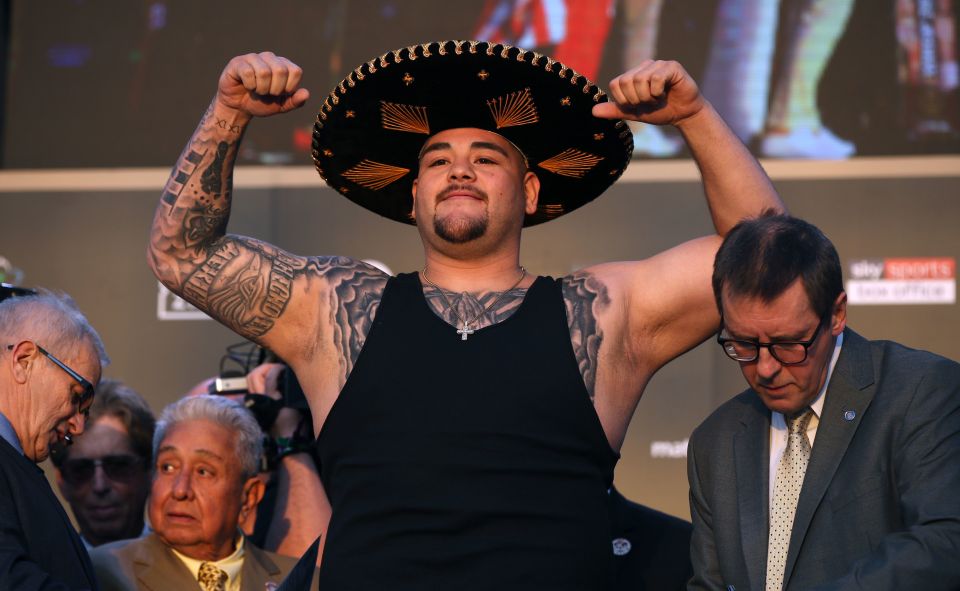  Andy Ruiz Jr weighed in 15 POUNDS heavier than he did for the fight in June