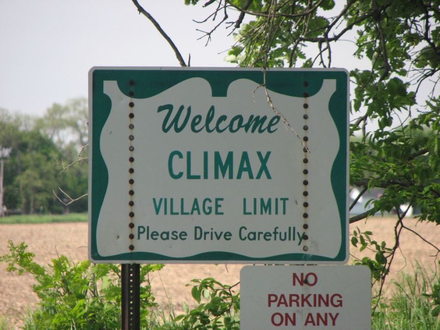  Climax is a village in Michigan and has a limit but is very welcoming