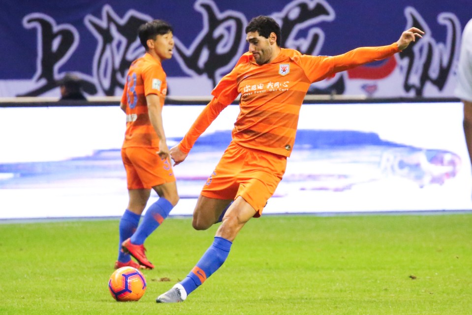  Fellaini has scored 12 goals in 32 appearances so far for Chinese side Shandong Luneng