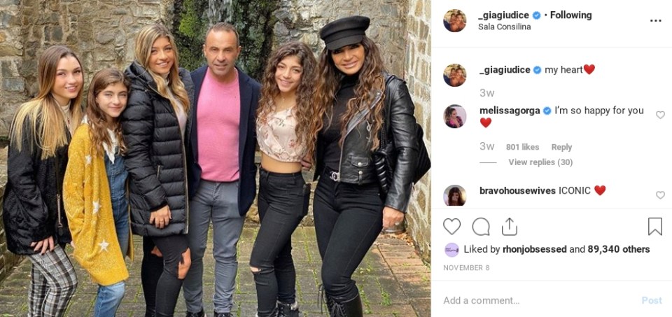  Teresa took her girls to see Joe in Italy in early November