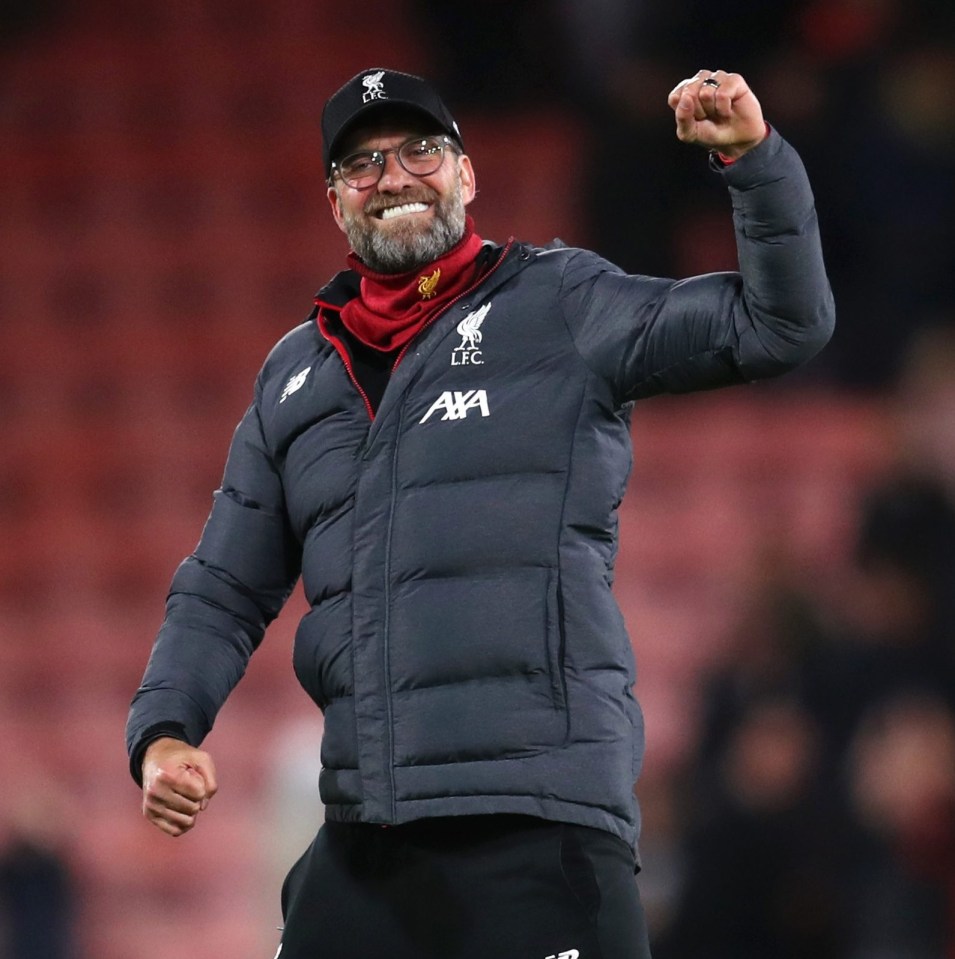 Jurgen Klopp’s side are eight points clear at the top of the Premier League table