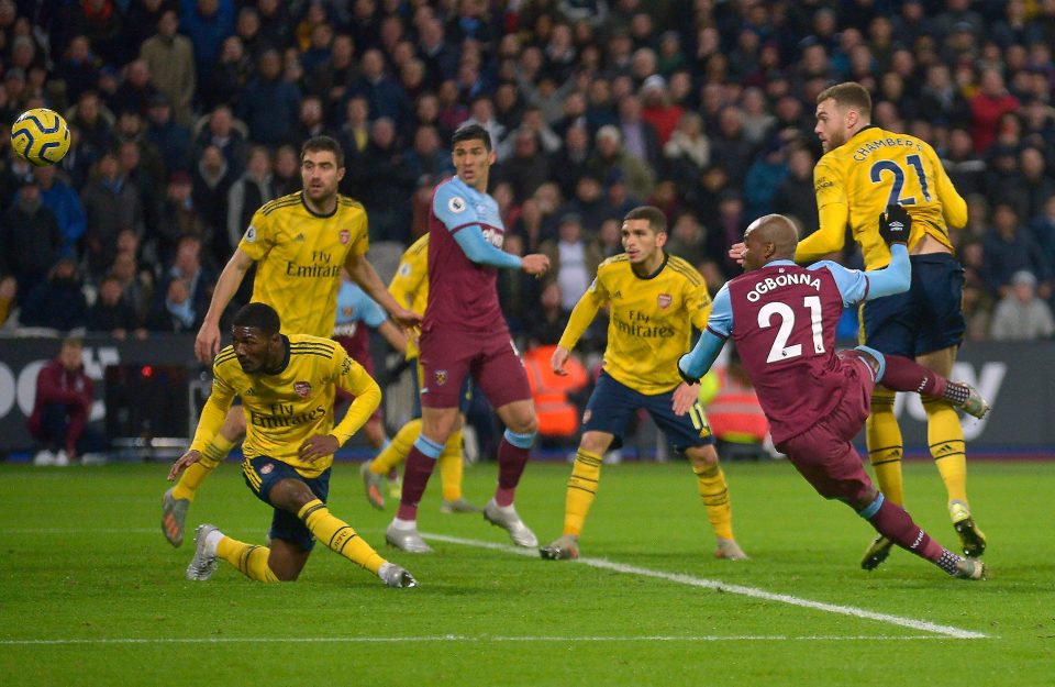  Angelo Ogbonna headed West Ham ahead in the first half