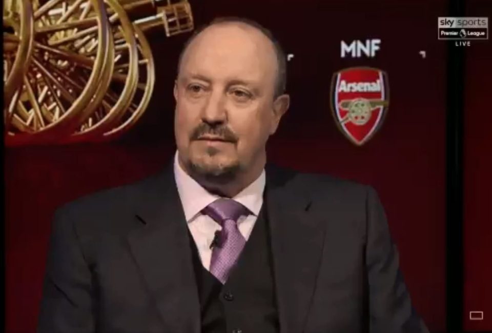  Rafa Benitez ruled out taking the Arsenal job on Sky Sports’ Monday Night Football