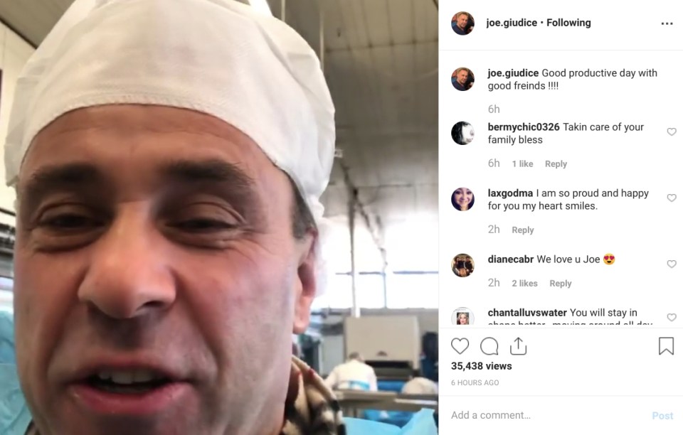  Joe Giudice toured a fish distribution center in Tuscany and documented the trip on his Instagram