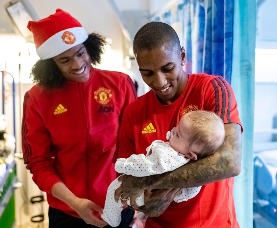  Man United stars helped put smiles on the faces of local children