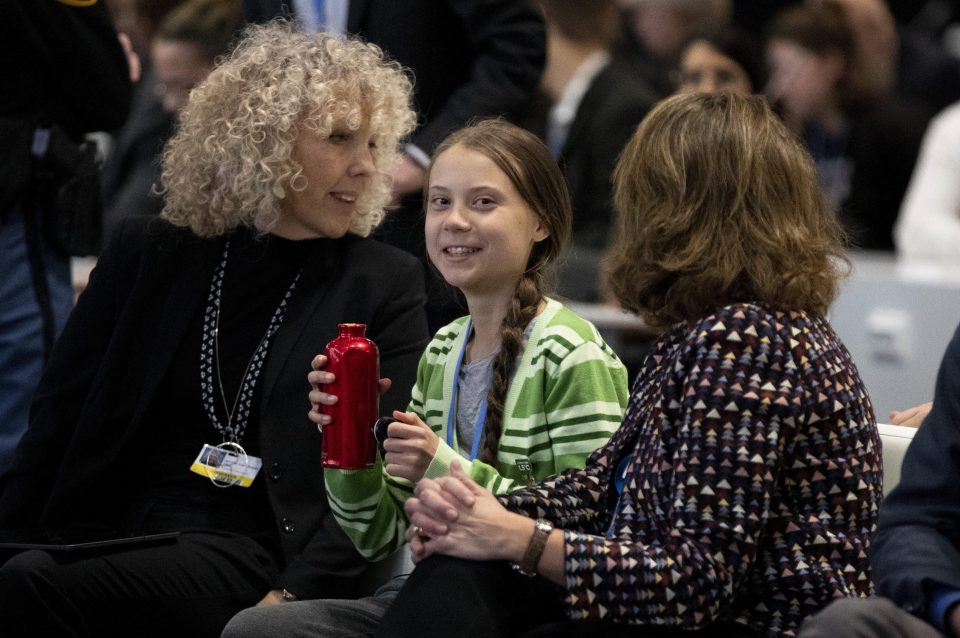  Greta Thunberg today at the COP25 climate summit in Madrid