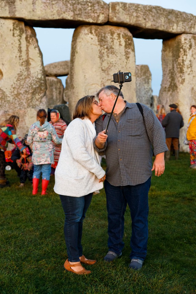 Famous photographer Martin Parr took the most recent image of a couple taking a selfie at the site