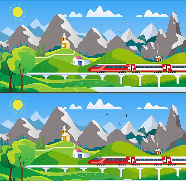 Meanwhile can you spot eight differences between these Swiss scenes?