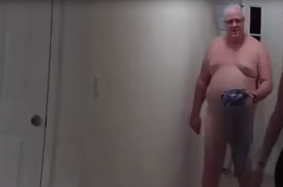  Rodney Davis, 56, was seen naked walking into a home before being arrested as part of a prostitution sting