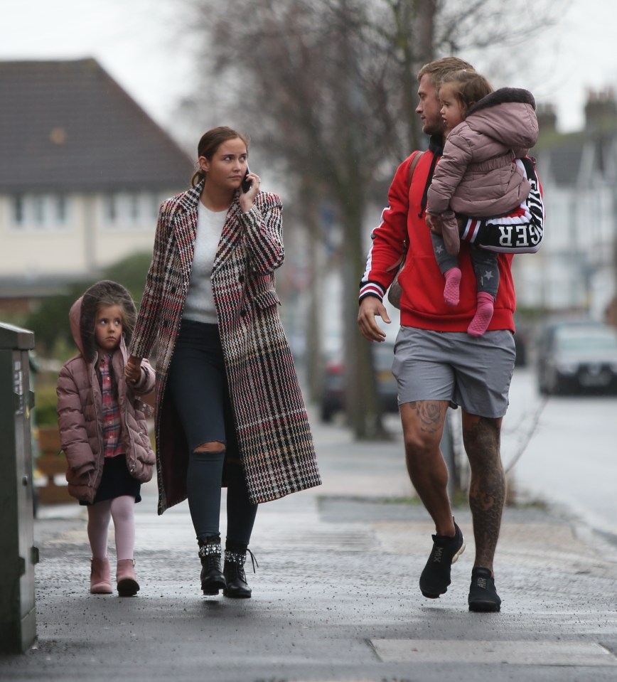  Jacqueline Jossa looked over sternly at Dan Osborne as they headed to breakfast