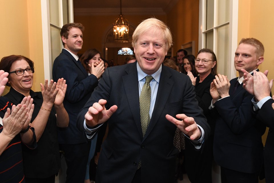  The Tory leader was given a hero's welcome back at Downing Street after meeting Her Majesty