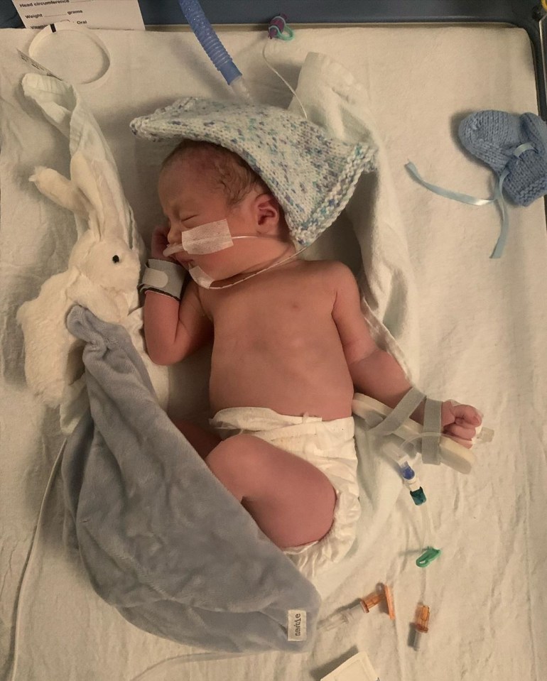 Joe shared a snap of his newborn son, who hasn’t been named yet