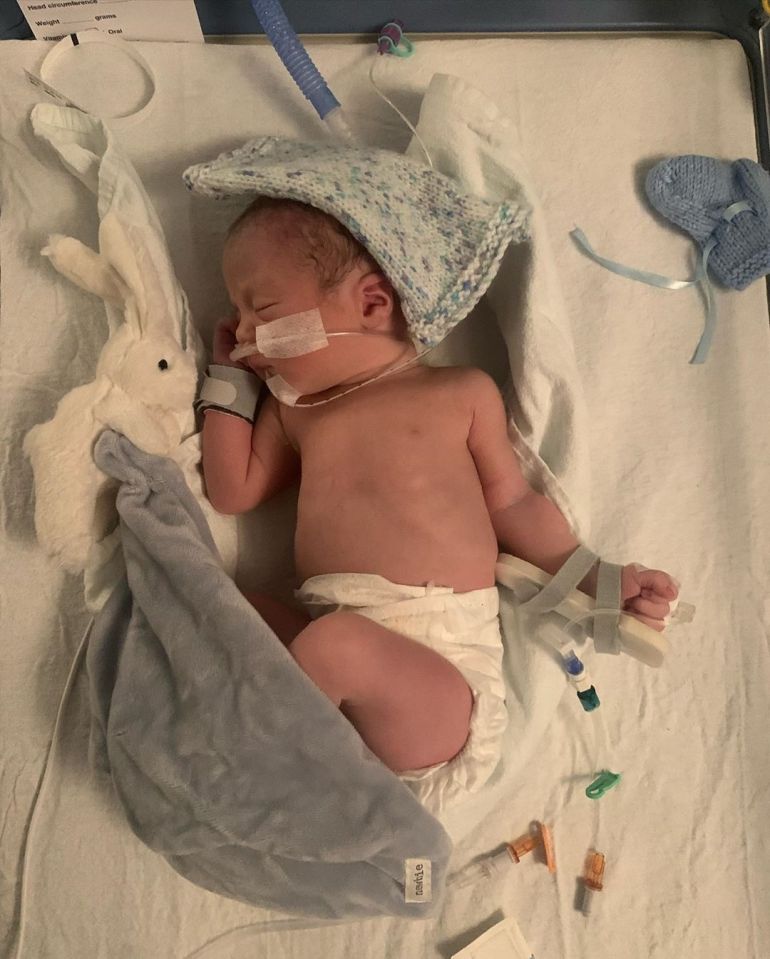  Joe shared a snap of his newborn son, who hasn't been named yet