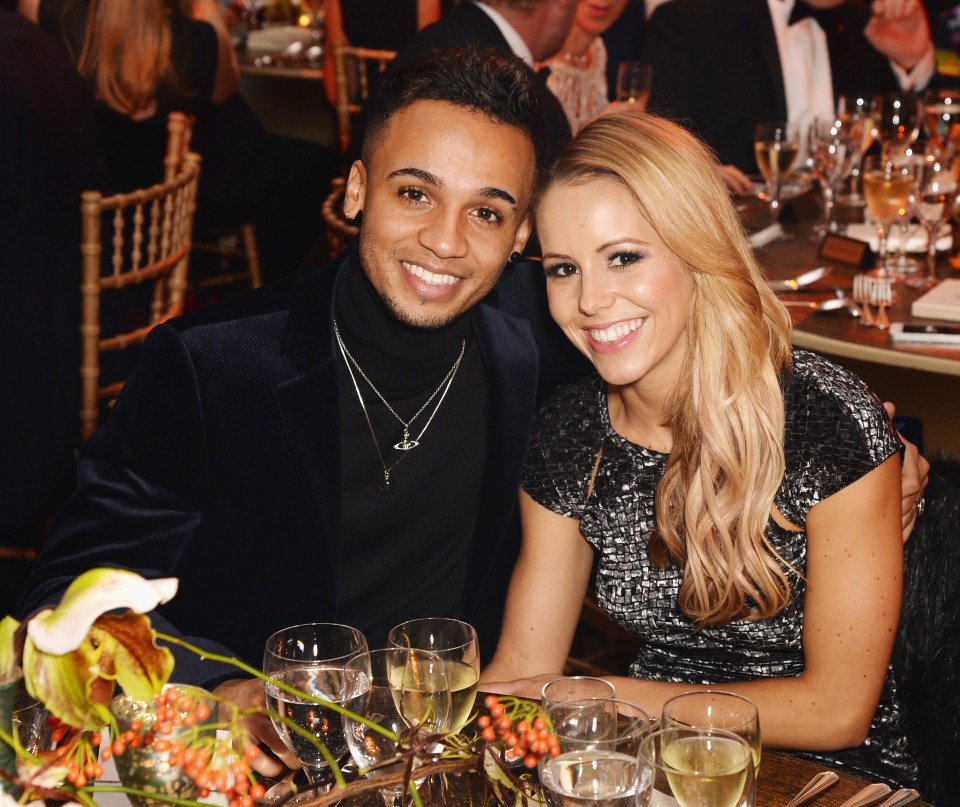  Aston with his dancer wife, Sarah