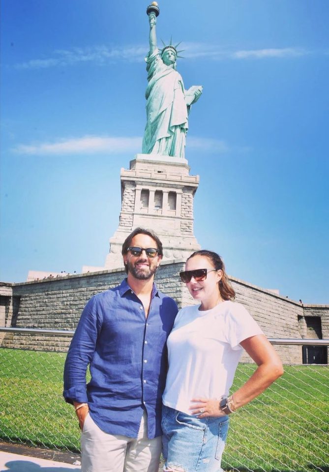  Tamara and husband Jay pose in front of the Statue of Liberty, New York, in another Instagram snap