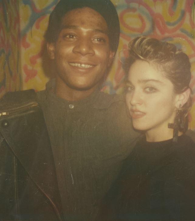  Madonna with then-boyfriend Jean-Michel Basquiet in 1982