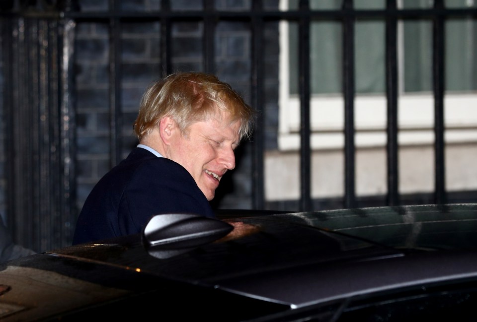  Boris Johnson leaving Downing Street tonight