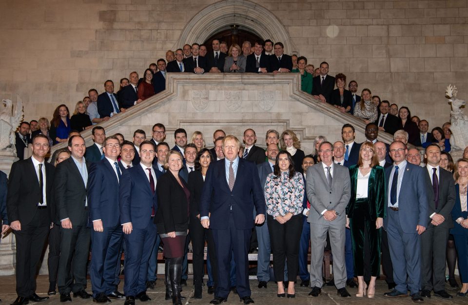  The PM with all of his new MPs last night