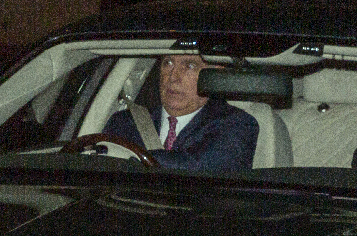 Prince Andrew was seen leaving Buckingham Palace