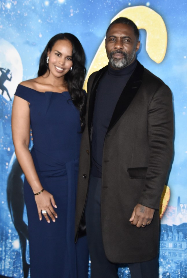 Idris and his wife also walked the premiere's carpet