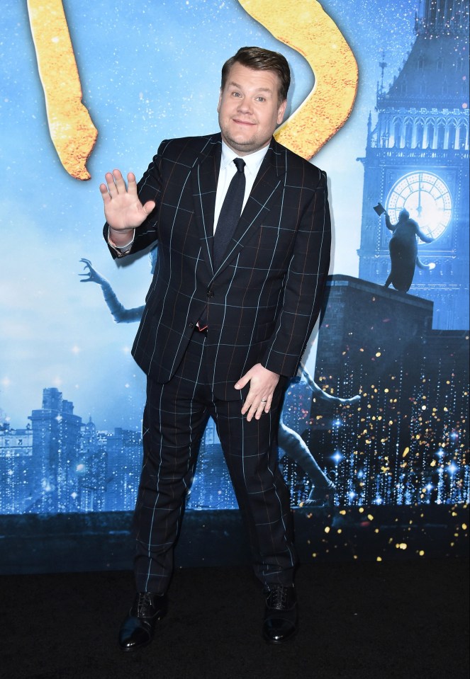 James Corden was also there in a blue suit