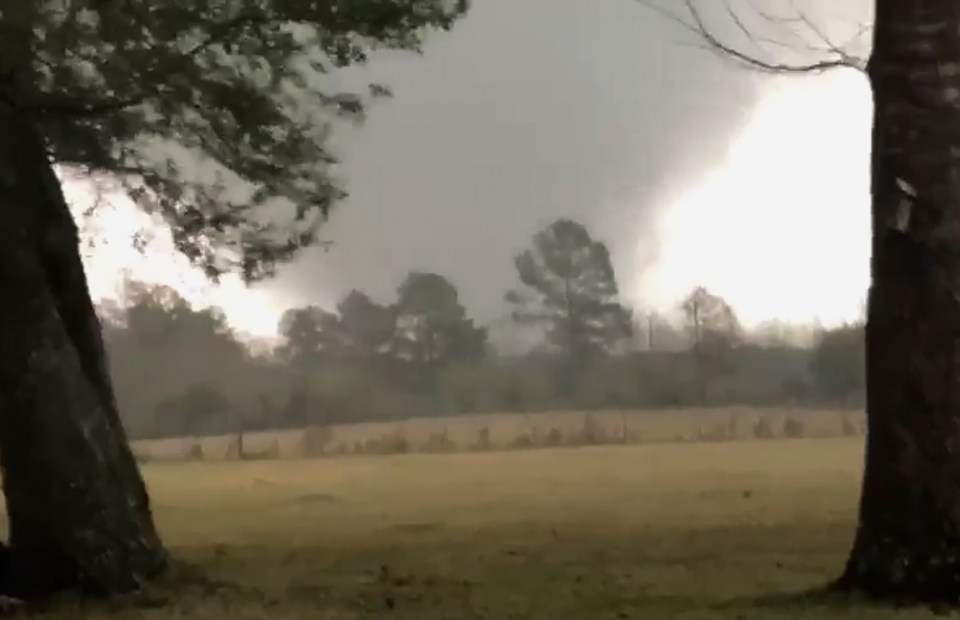 The terrifying storms let rip traveling 63 miles from DeRidder to Alexandria