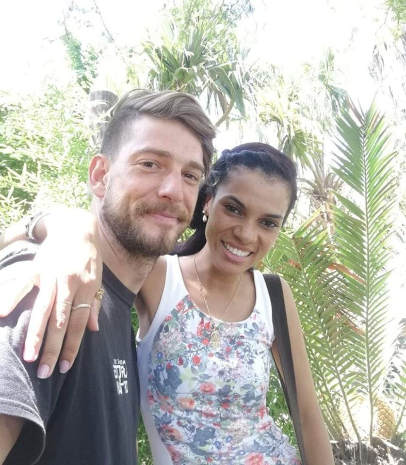  Jérémy Schalkwijk with his fiancee Athina Yalias who became engaged on the night he was bitten by a violin spider