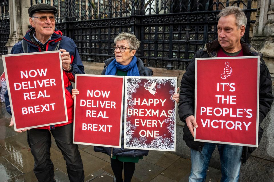  Demonstrators outside Parliament this afternoon as MPs went back to Westminster