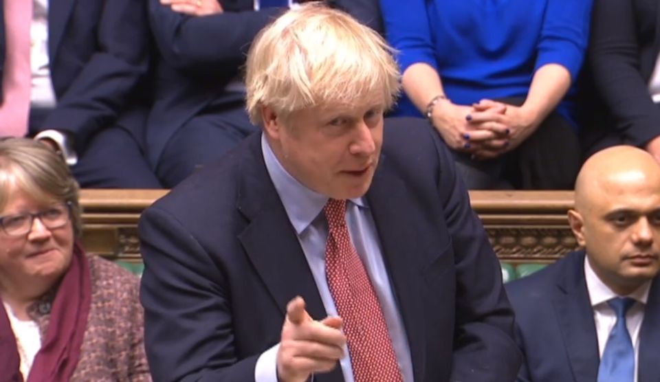  Boris Johnson spoke to rapturous applause in the House of Commons