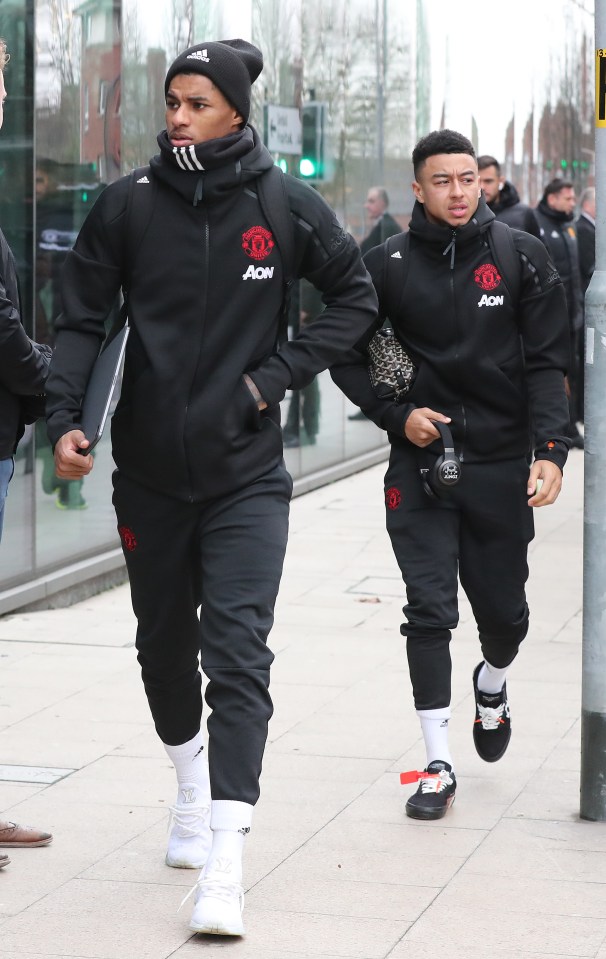  Marcus Rashford, joined by Jesse Lingard when arriving, may be rested