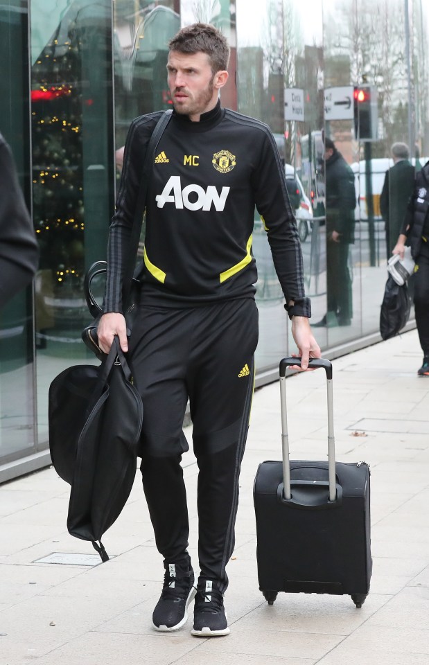  Solskjaer's assistant Michael Carrick arrived at the hotel