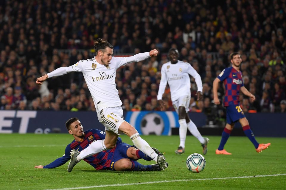  Gareth bale slides the ball home for Real madrid - but his 73rd minute was ruled out for offside in the build-up