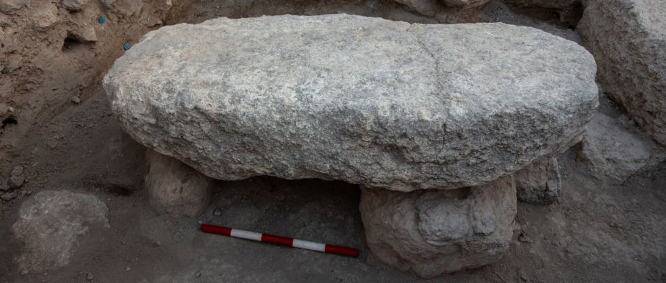  Archaeologists think the Ark of the Covenant could have rested on this stone slab