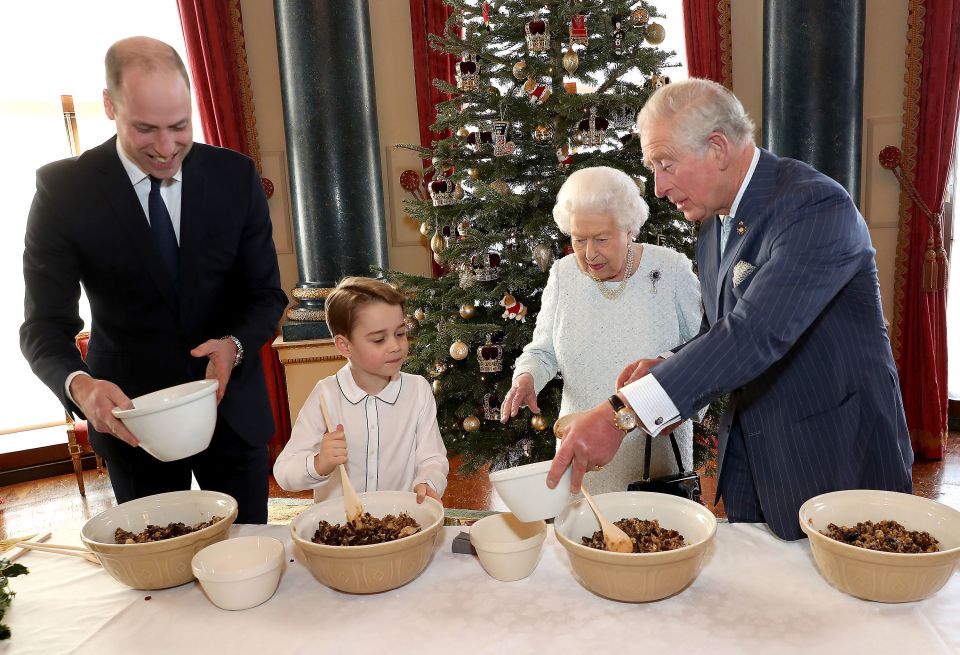  The Queen got involved as Prince George took the lead with the mixing