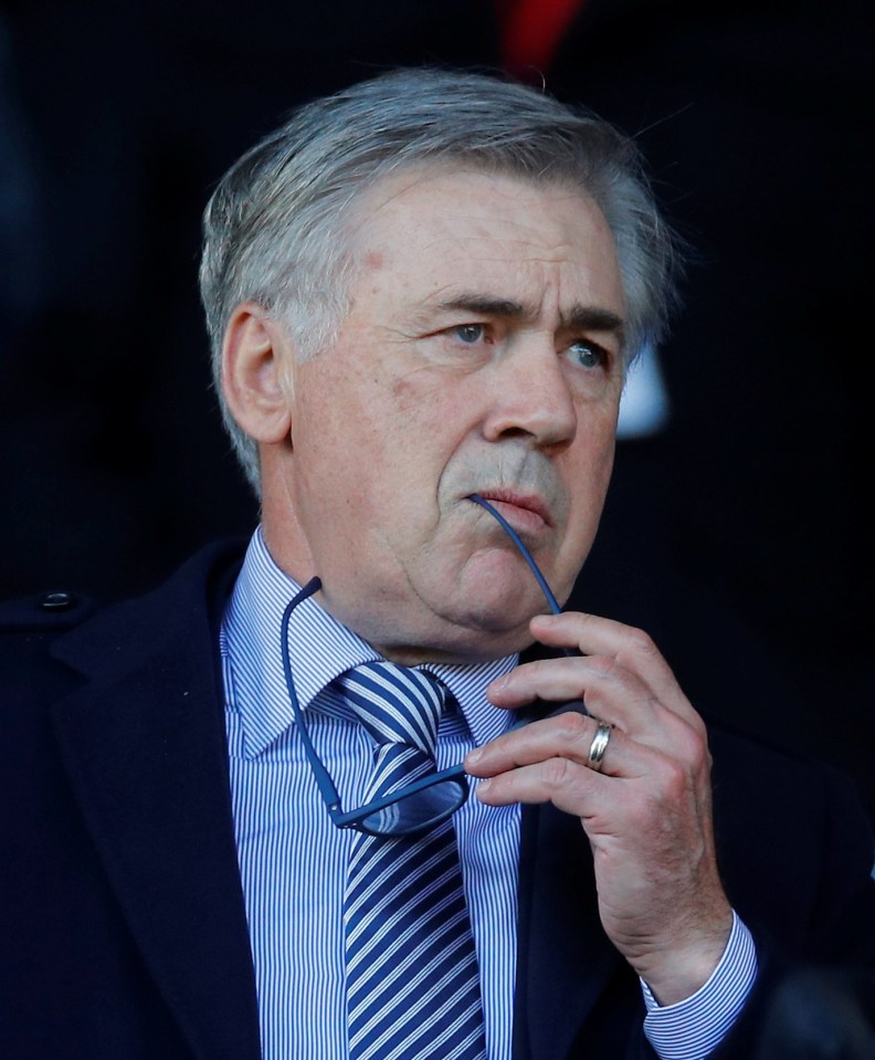  Carlo Ancelotti was confirmed as Everton manager an hour before the game and was in the stands to watch his new team against Arsenal