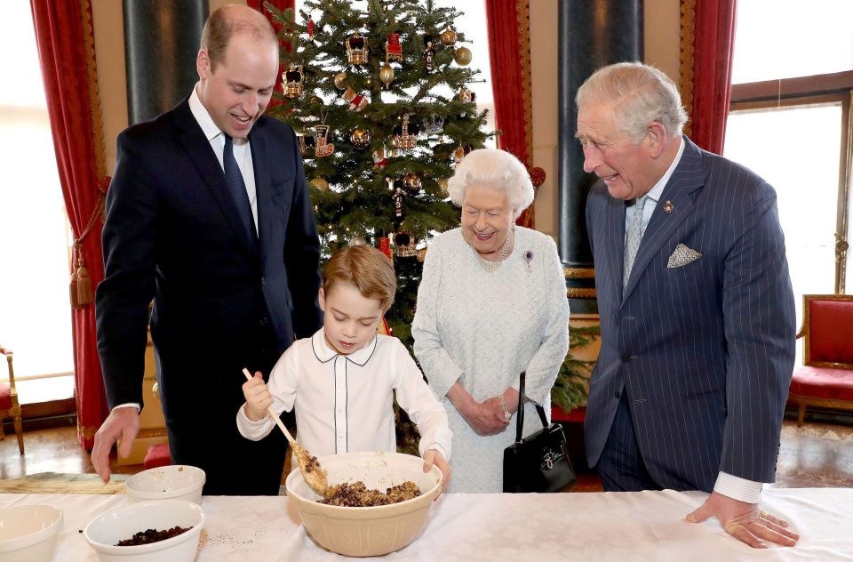 The four royals were previously pictured making Christmas puddings in December for the Royal Legion 