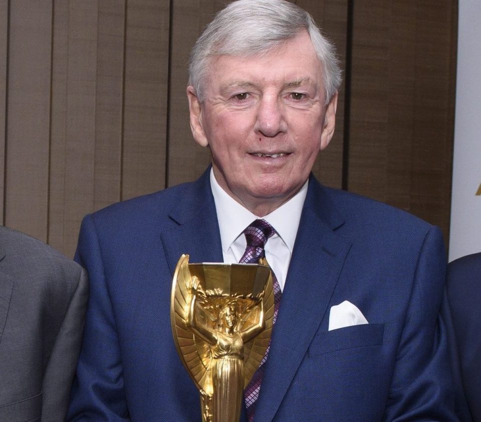  The last picture of Martin Peters shows him proudly posing with the Jules Rimet trophy in 2016