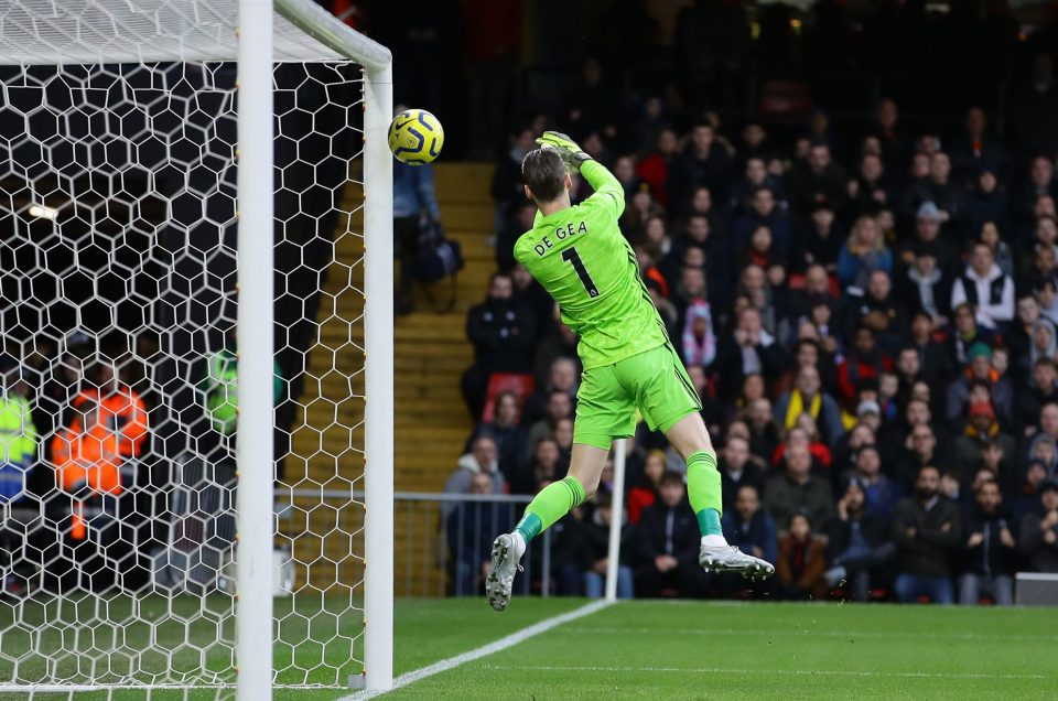  The ball bounced up at an awkward angle after a scuffed shot by Ismail Sarr