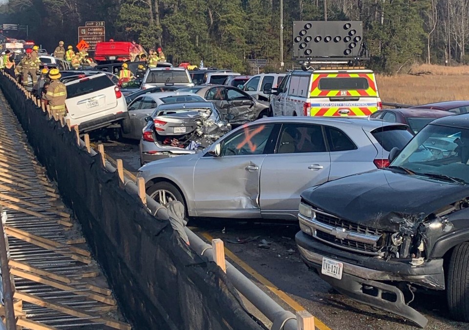 Sunday morning's interstate crash in Virginia involved 69 vehicles, police said