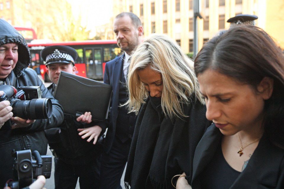 The ex-Love Island presenter kept her head down as she walked into court