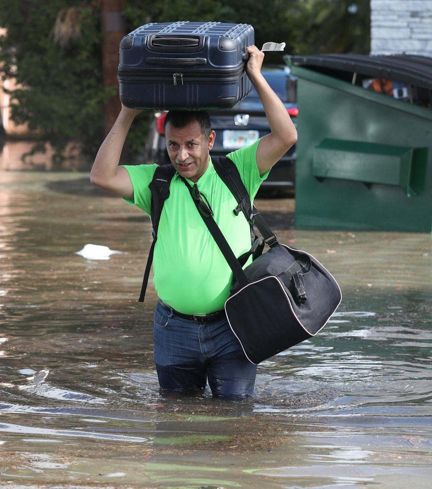 Floridians in Miami and Fort Lauderdale braved more than a foot of flooding overnight Sunday