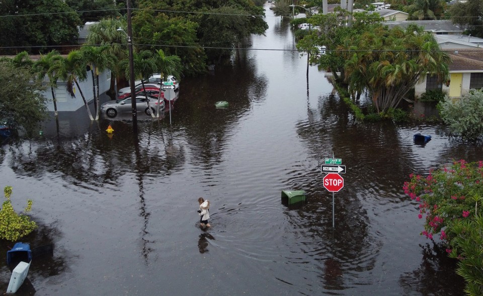 Entire neighborhoods throughout south Florida were submerged underwater