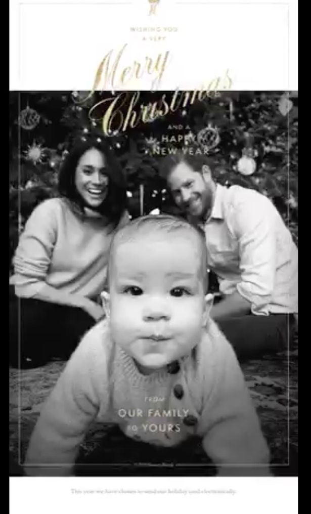 Meghan Markle and Prince Harry's Christmas card was unveiled online yesterday