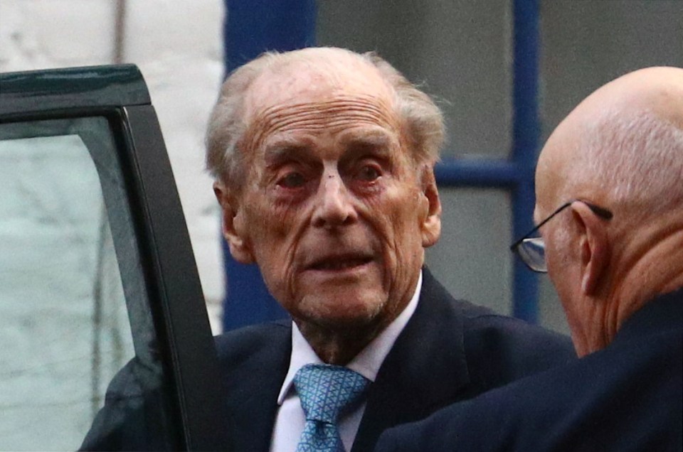  Prince Philip (pictured on Christmas Eve) was treated at hospital as a precaution for a 'pre-existing condition'