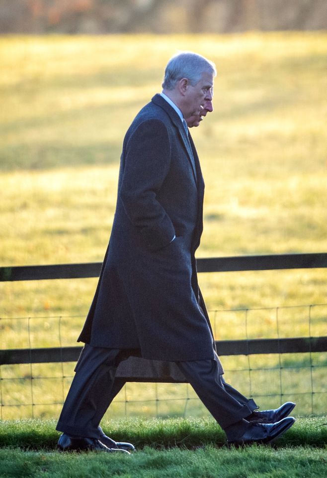  Prince Andrew attended the church service with his brother Charles in a show of solidarity