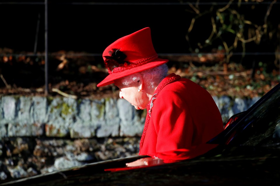  The Queen arrives at church for the annual Christmas Day service