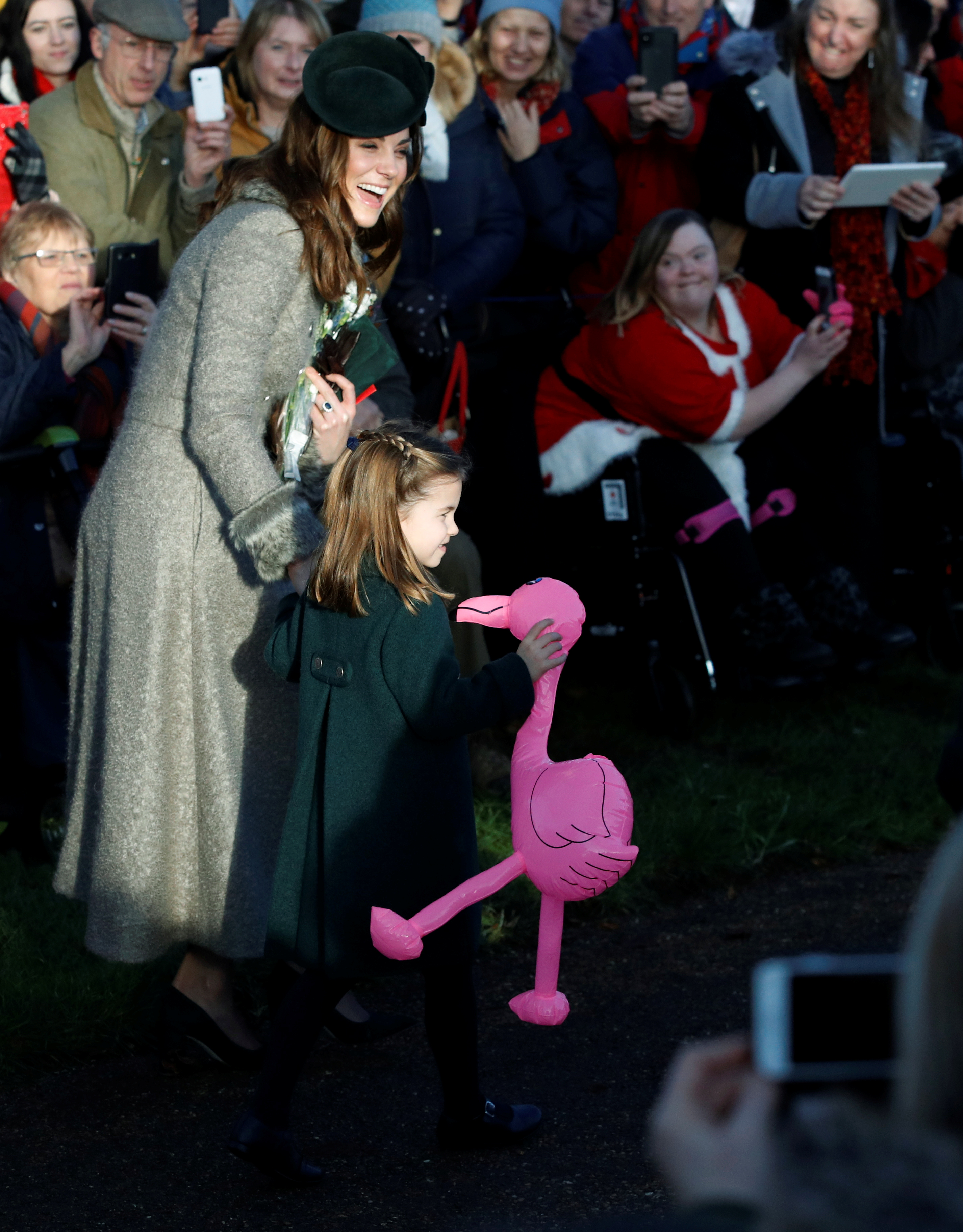 Princess Charlotte was even given a pink flamingo